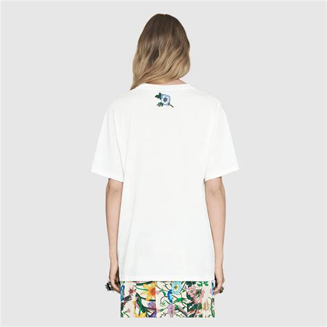 gucci printed cotton t shirt women